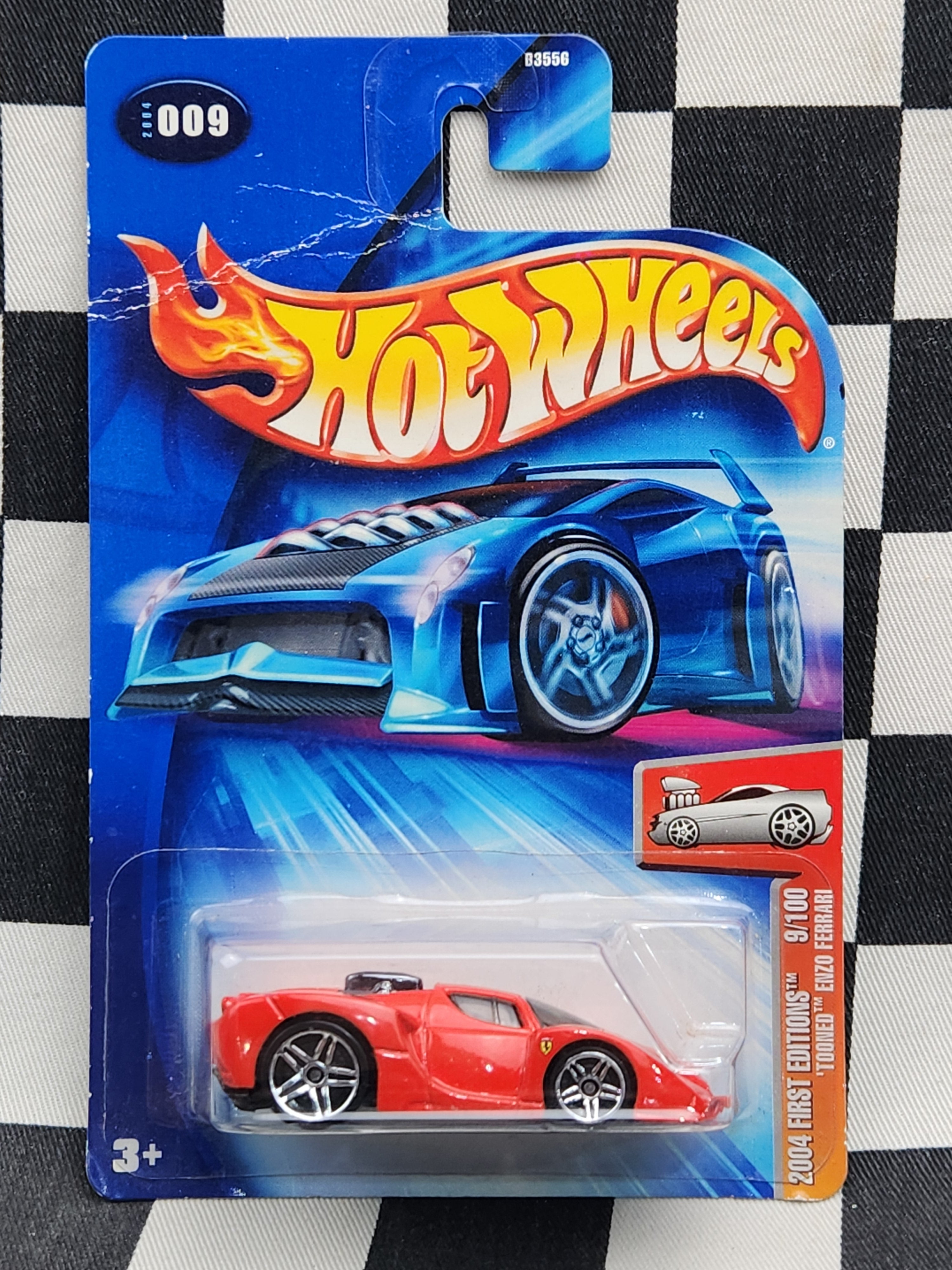 Hot Wheels 2004 First Edition Tooned Enzo Ferrari Red