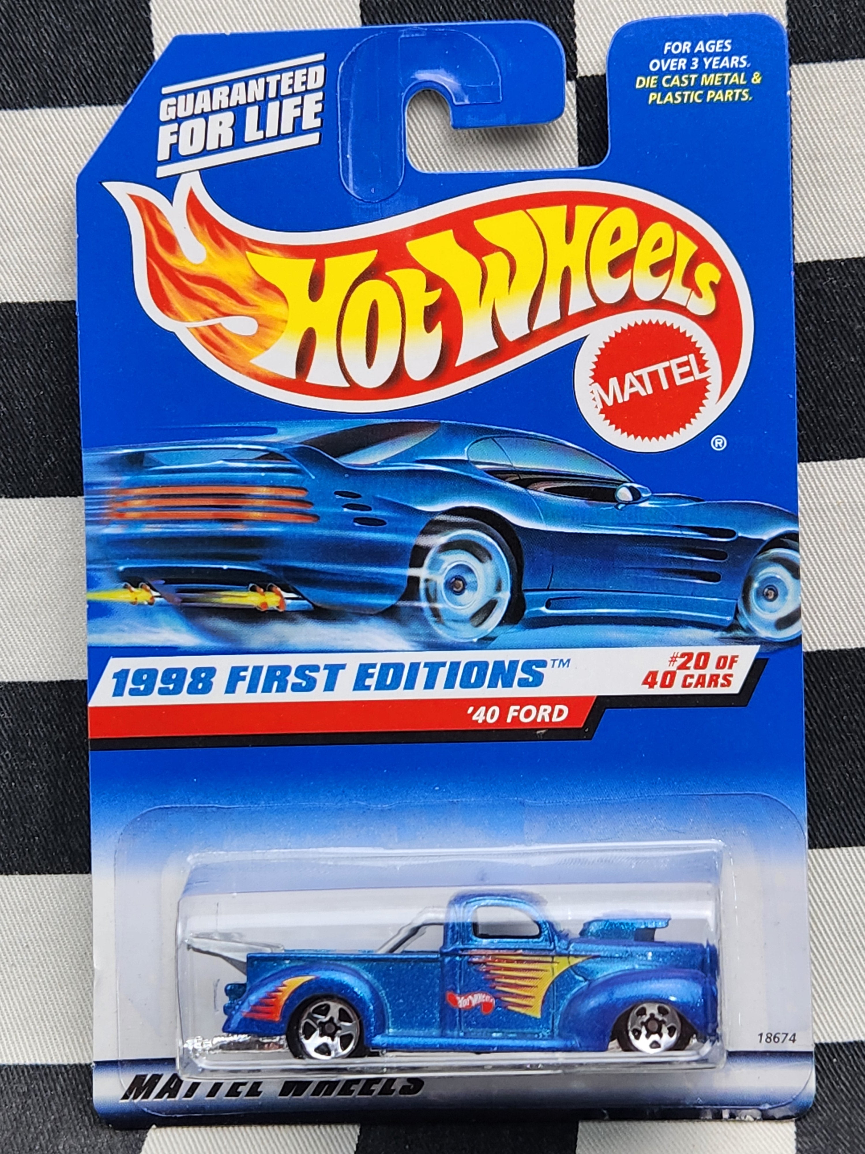 Hot Wheels 1998 First Edition 40 Ford Pickup Truck Drag
