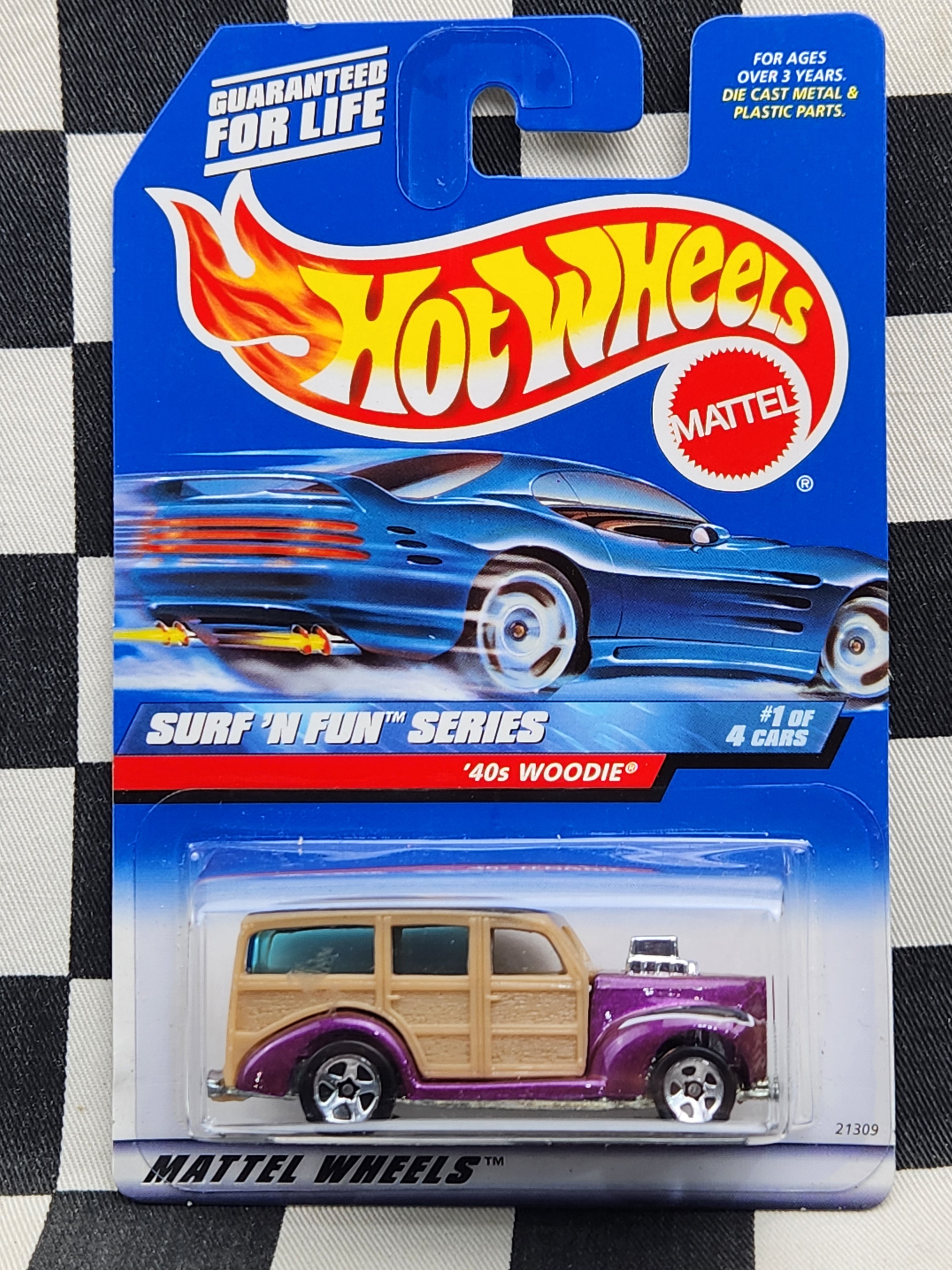 Hot Wheels 1999 Surf n Fun Series 40s Ford Woodie Wagon Purple