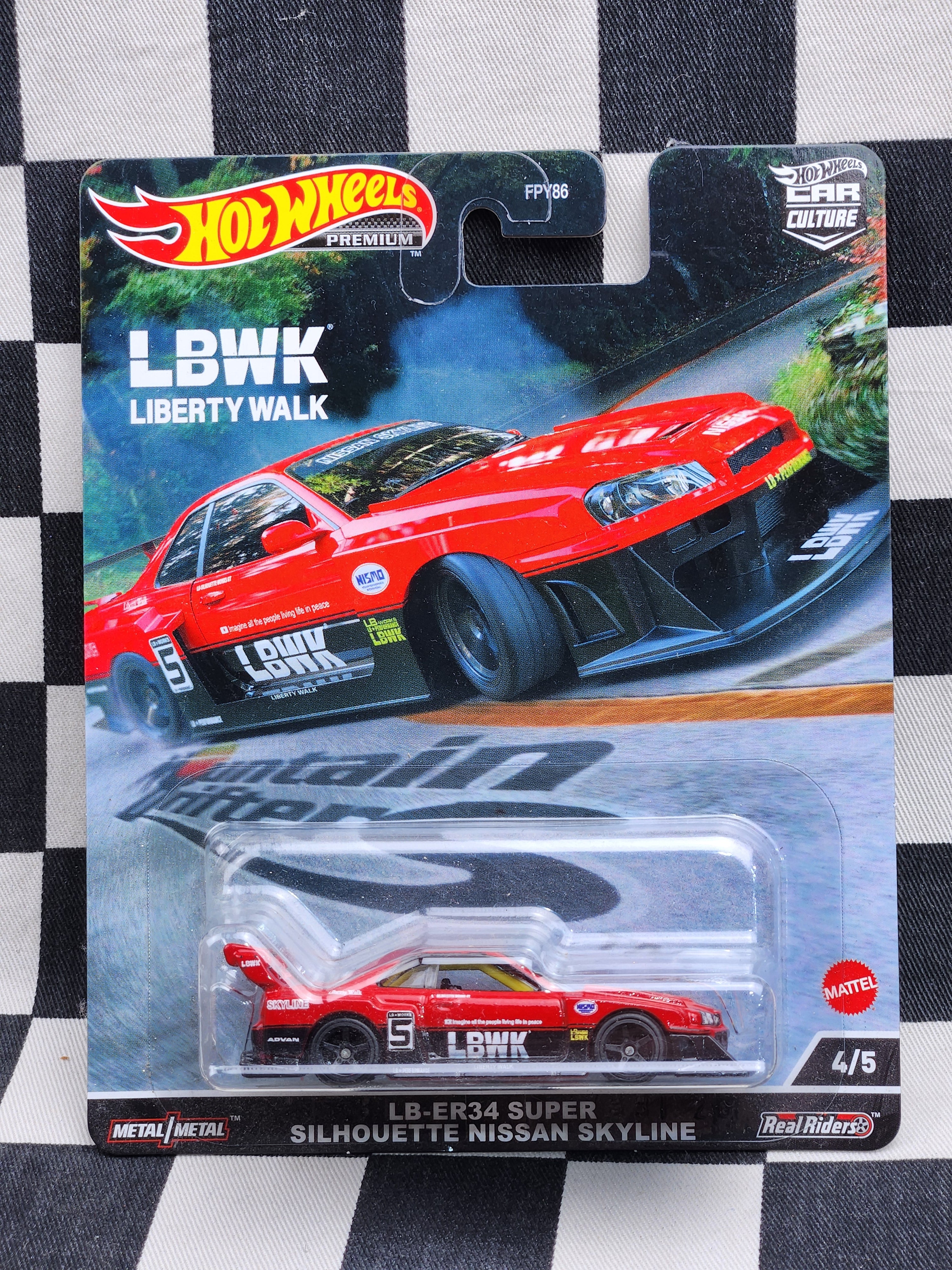 Hot Wheels Premium Mountain Drifters Liberty Walk LB-ER34 Super Silhouette Nissan Skyline