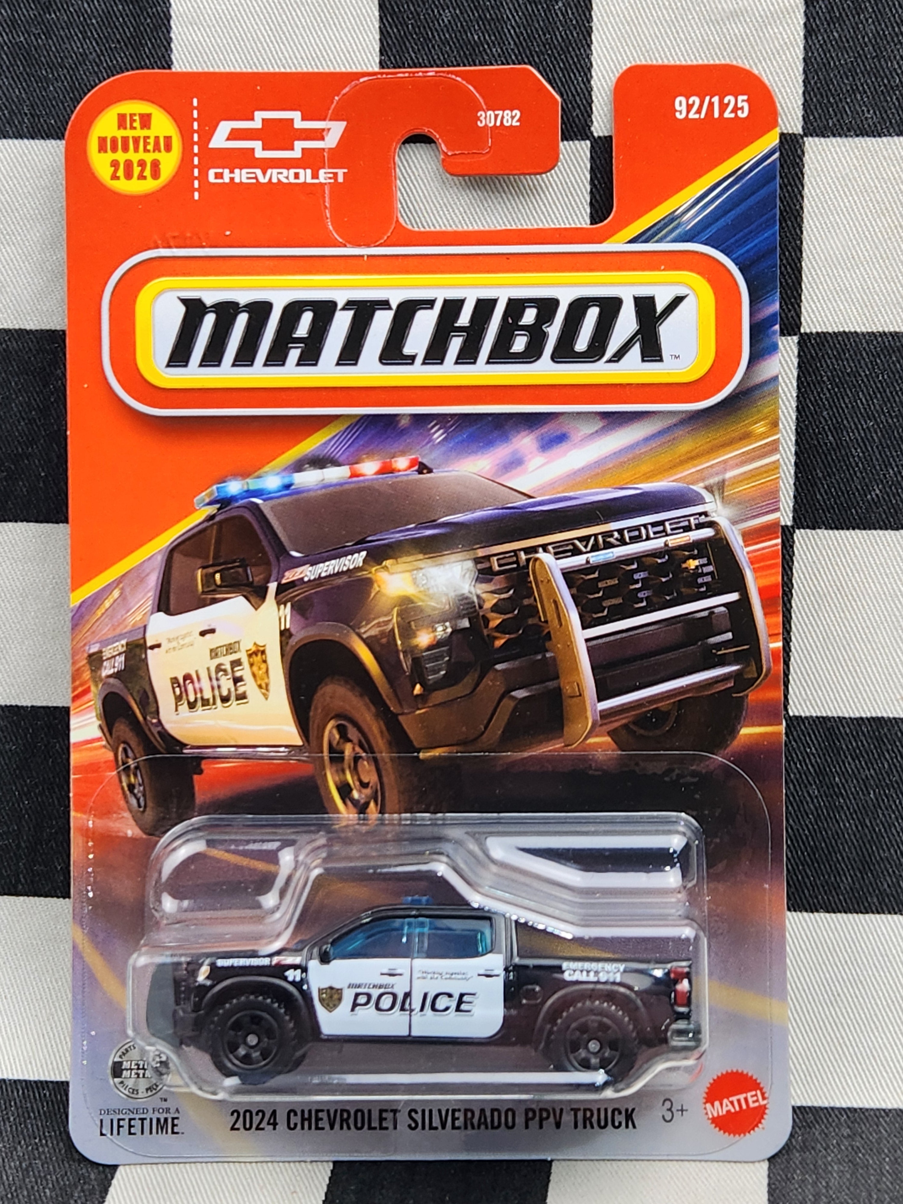 Matchbox 2024 Chevrolet Silverado Police PPV Truck HTF