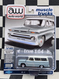 Auto World Muscle Trucks 1966 Chevy Suburban Grey/White