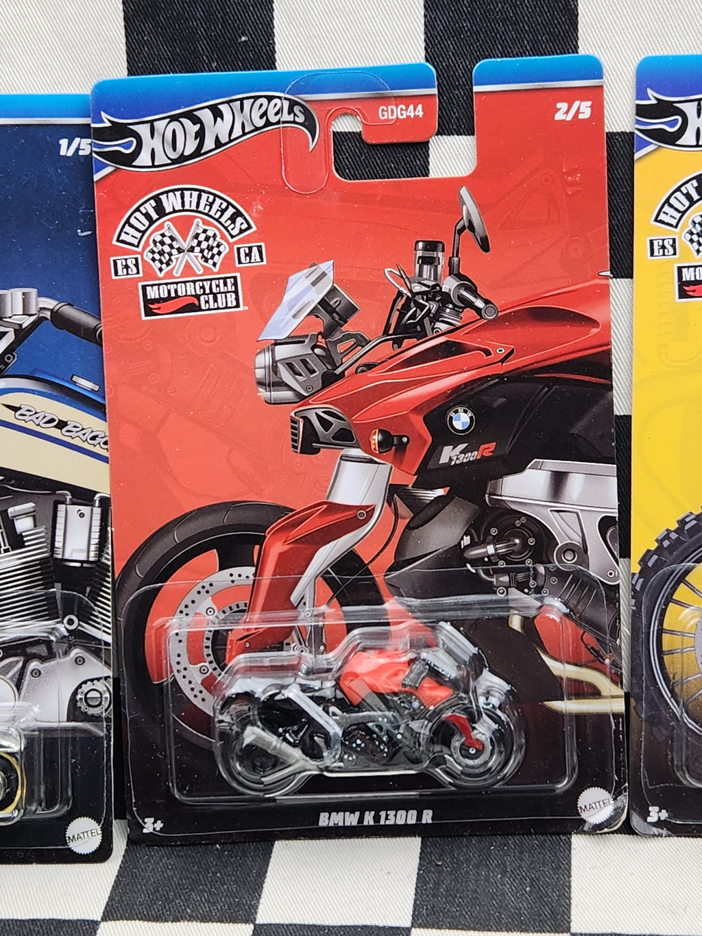 Hot Wheels Motorcycle Club Full Set of 5 BMW Honda Ducati Bad Bagger Harley