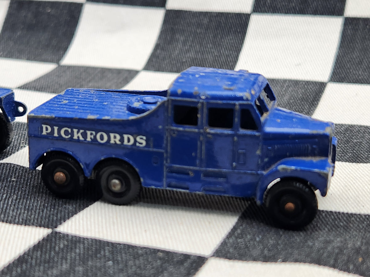 Vintage Loose Matchbox Lesney Pickfords Scammel 6x6 Tractor & 3 ton Crane Transporter