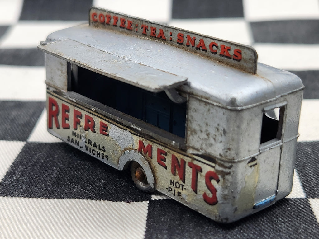 Vintage Loose Matchbox Lesney Mobile Canteen Blue Base