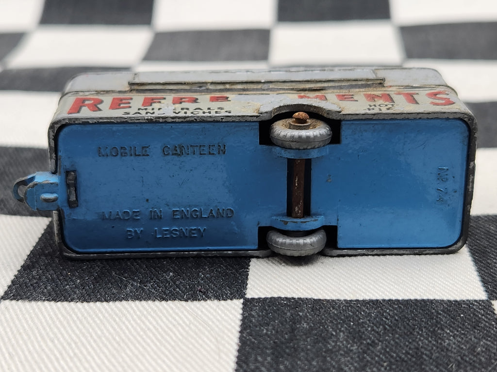 Vintage Loose Matchbox Lesney Mobile Canteen Blue Base