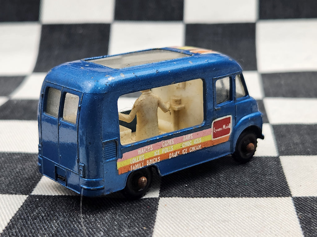 Vintage Loose Matchbox Lesney Commer Ice Cream Canteen Metallic Blue