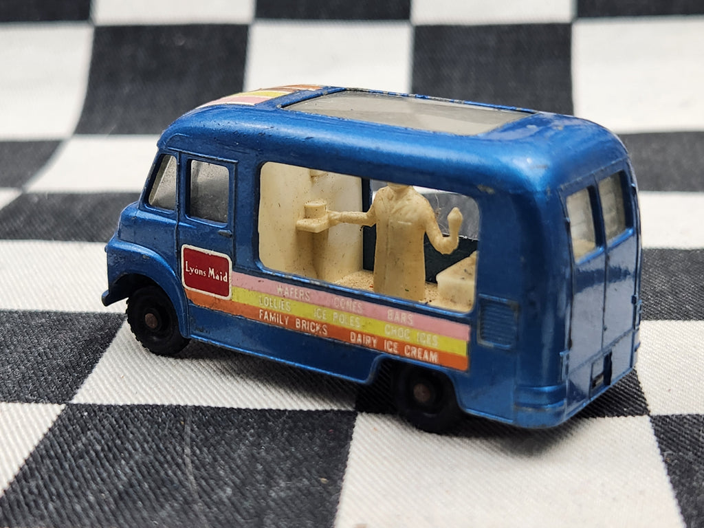 Vintage Loose Matchbox Lesney Commer Ice Cream Canteen Metallic Blue