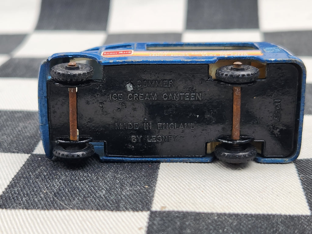 Vintage Loose Matchbox Lesney Commer Ice Cream Canteen Metallic Blue