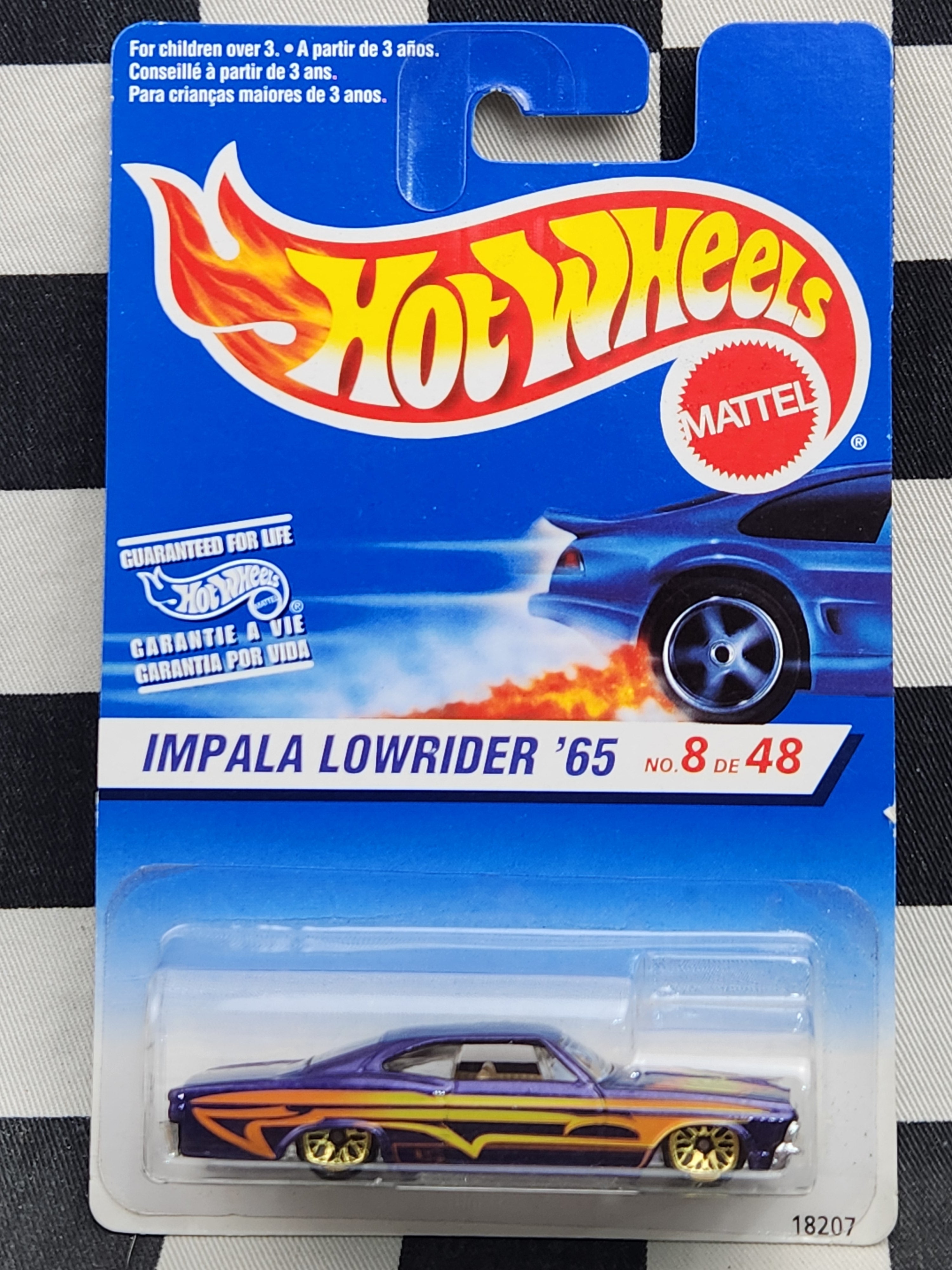 Hot Wheels 1996 First Edition International Card Variation 65 Impala Lowrider