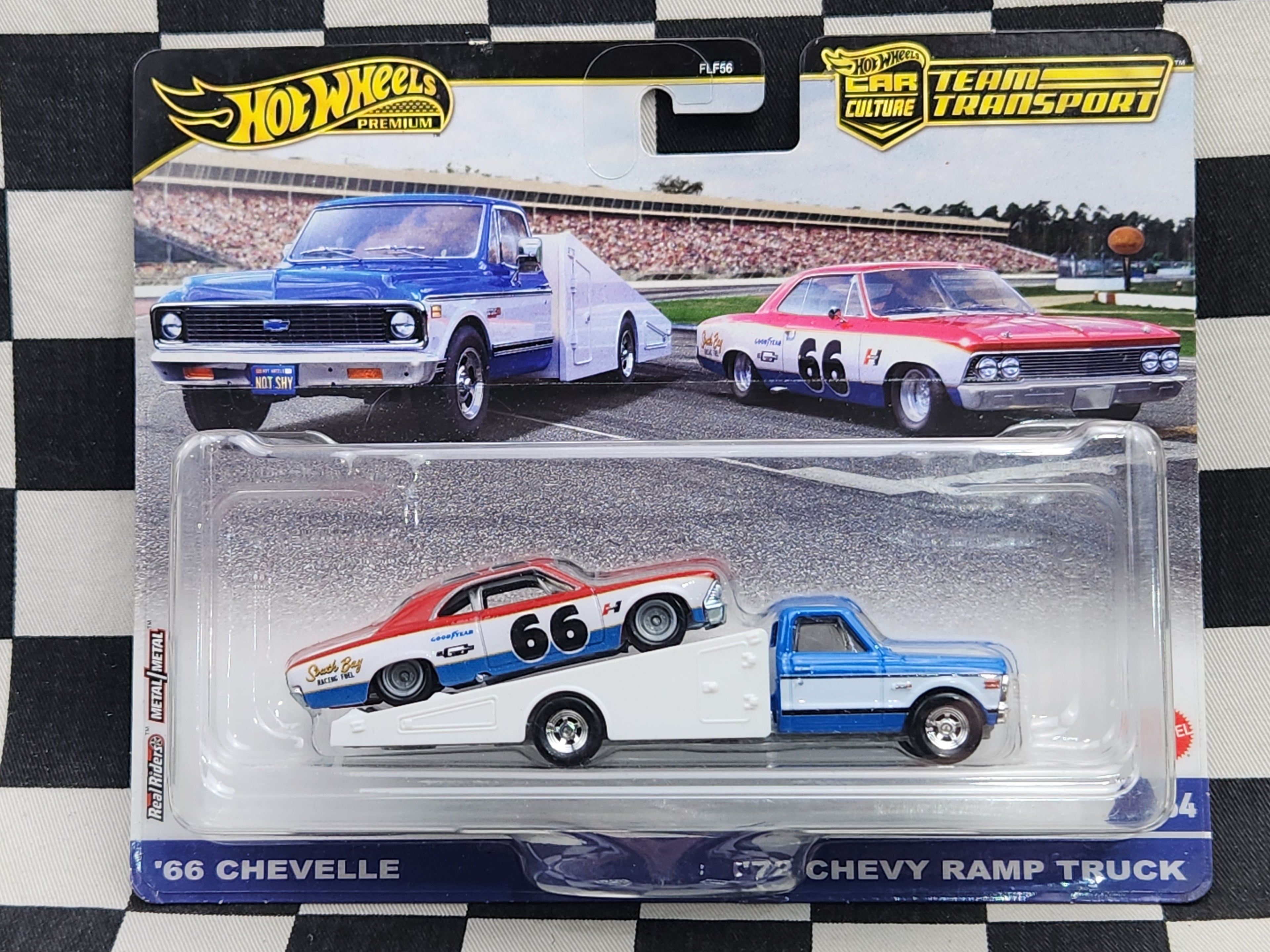 Hot Wheels Team Transport # 64 66 Chevelle / 72 Chevy Ramp Truck