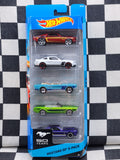 Hot Wheels Mustang 50th Anniversary 5 Pack Exclusive Cars