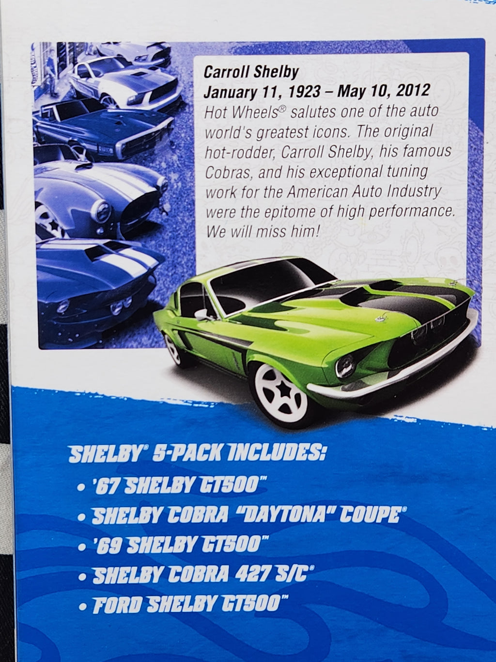 Hot Wheels Shelby  5 Pack Exclusive Cars Mustang Cobra Daytona