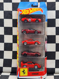 Hot Wheels Ferrari 5 Pack Exclusive Cars