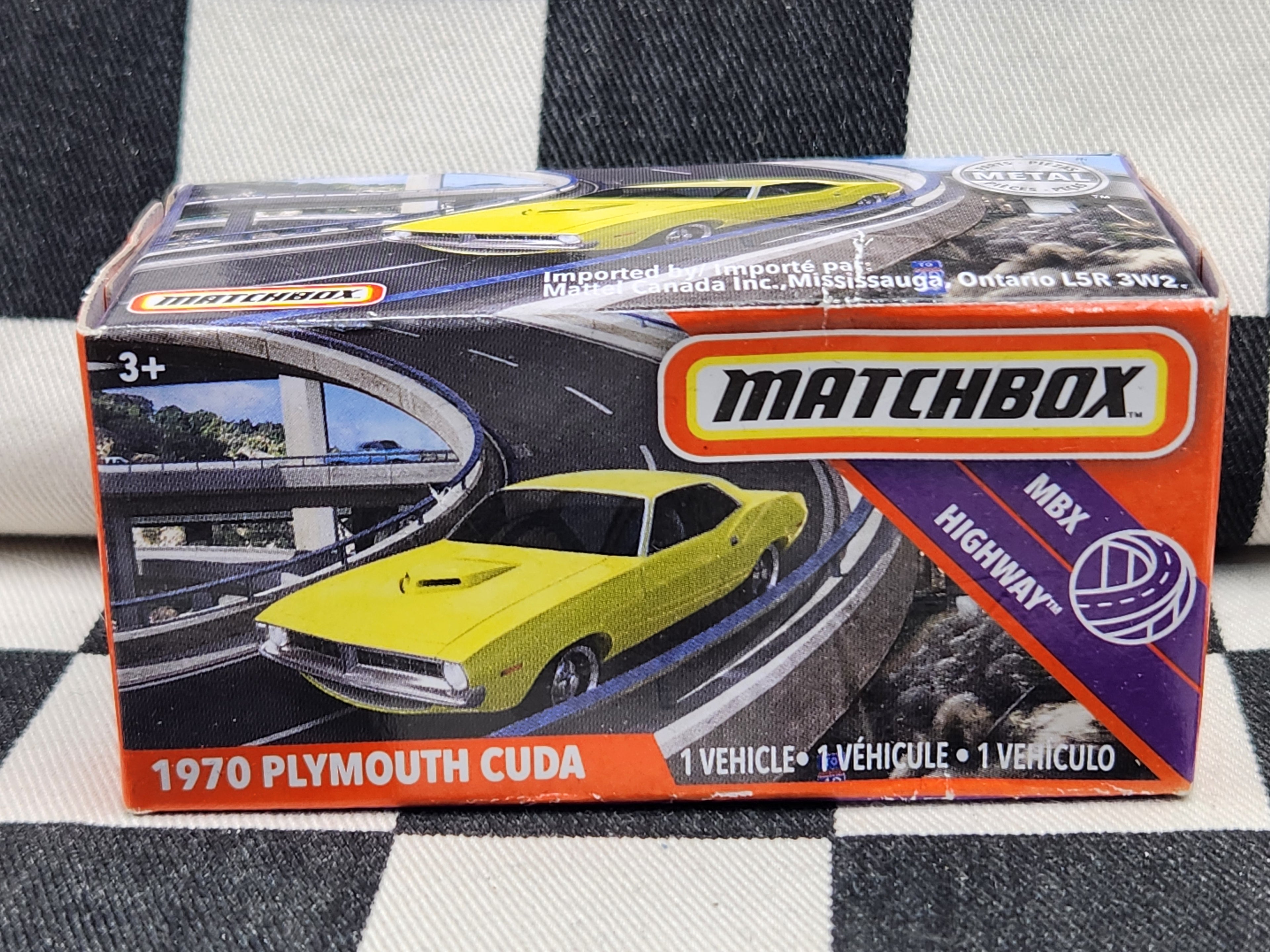 Matchbox Power Grab 1970 Plymouth Cuda Yellow