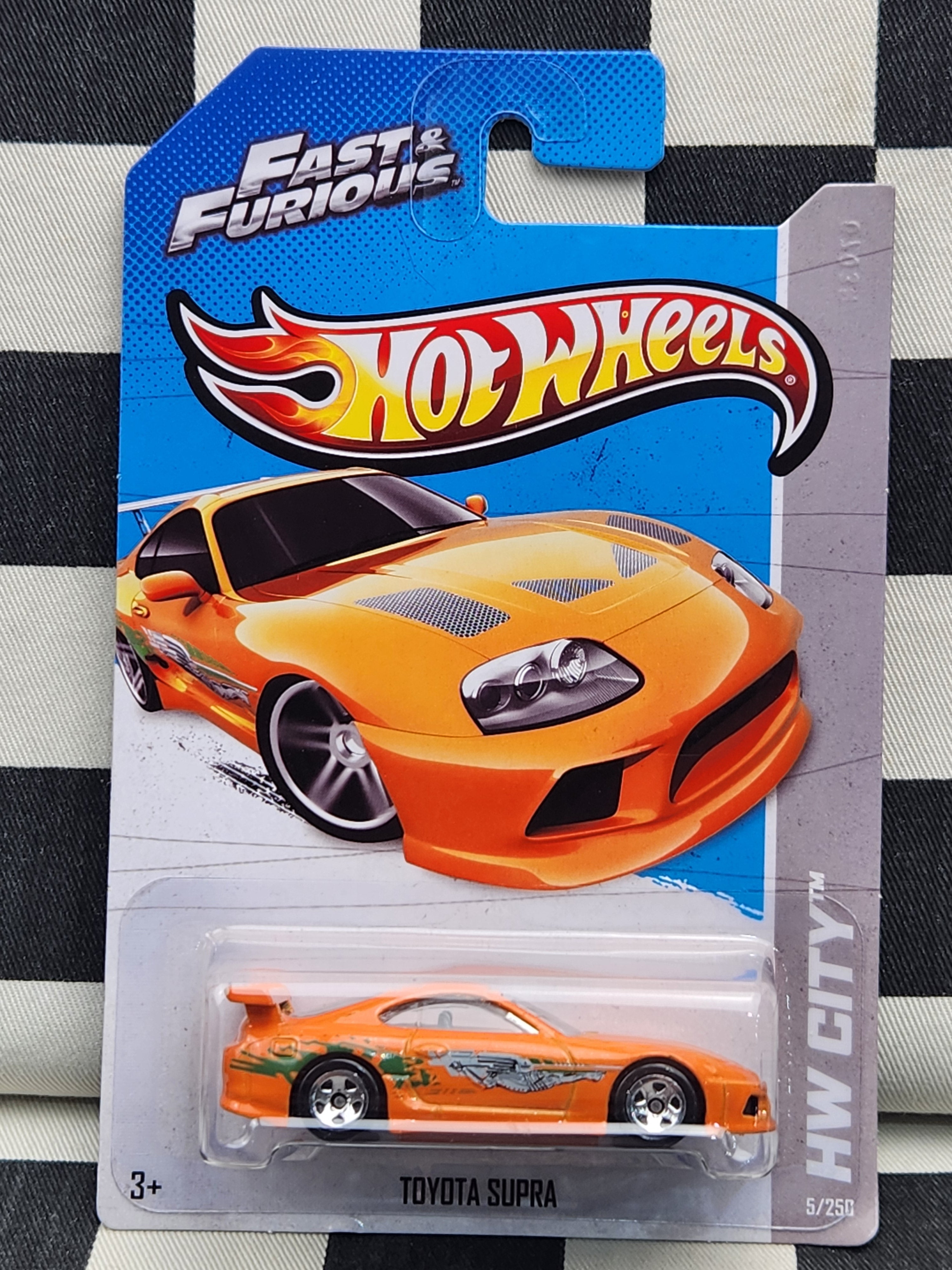 Hot Wheels 2013 City Fast & Furious Toyota Supra Orange Mainline 1st Edition
