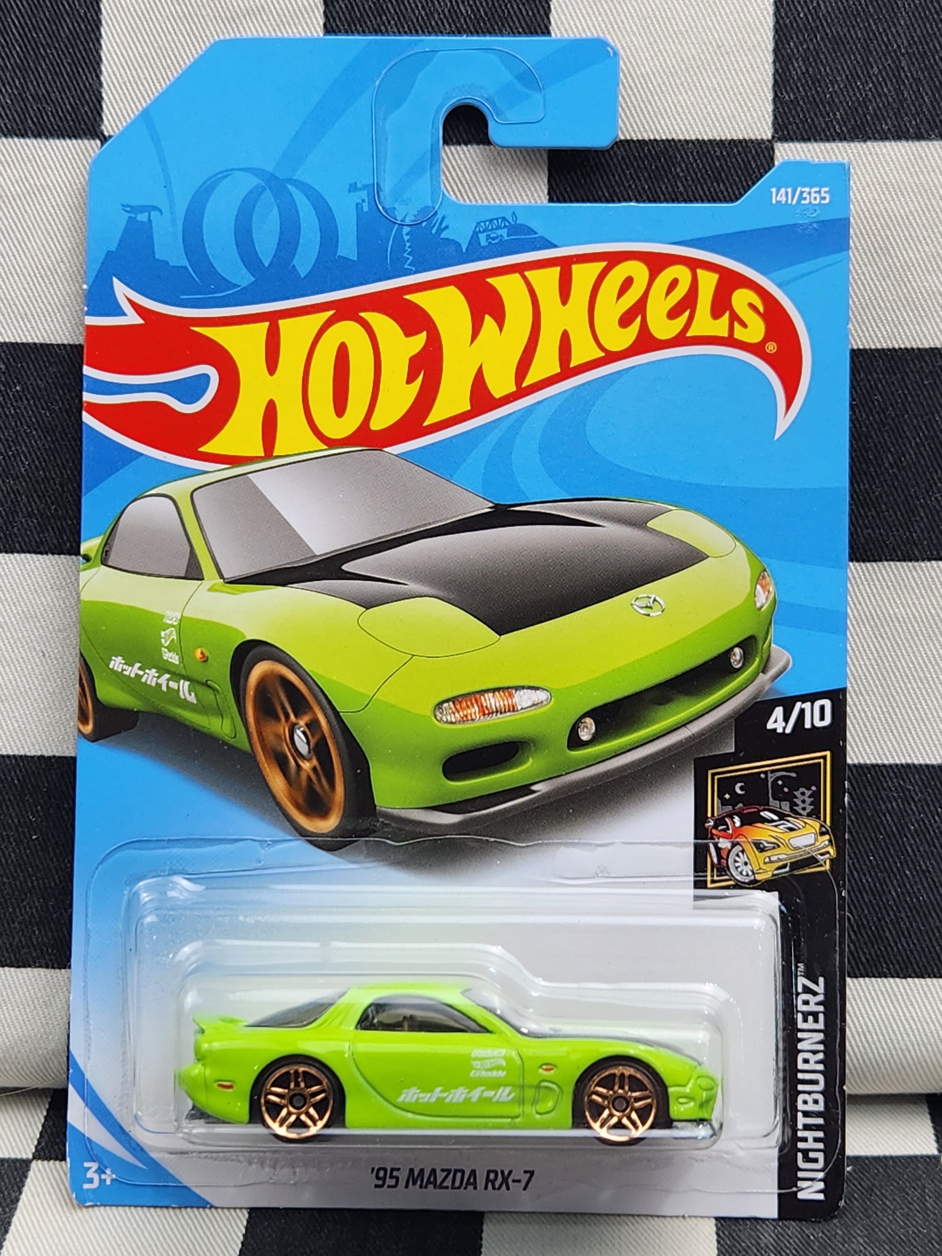 Hot Wheels 2018 Nightburnerz 95 Mazda RX7 Green
