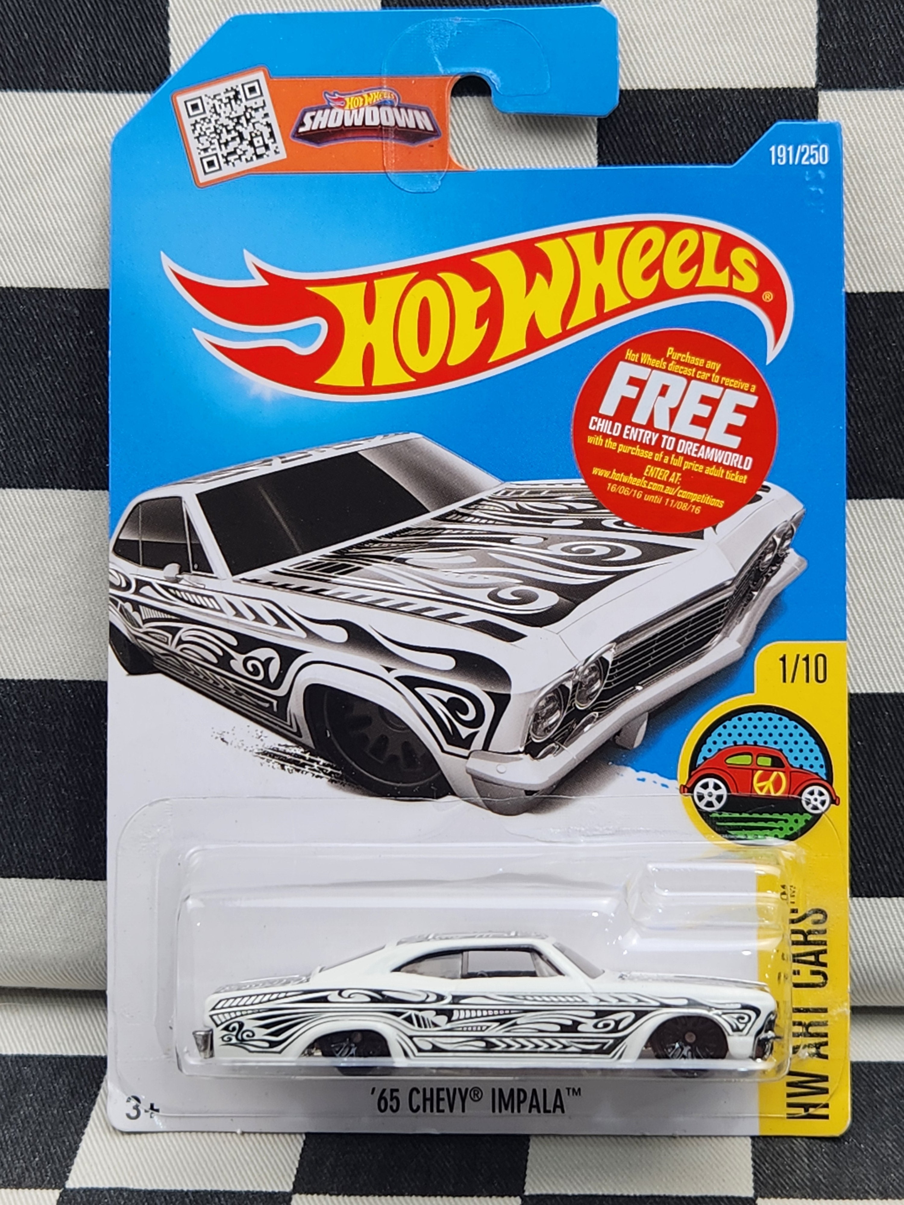 Hot Wheels 2016 Art Cars 65 Chevy Impala White