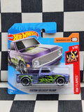 Hot Wheels 2018 Flames Custom 69 Chevy Pickup Purple SC