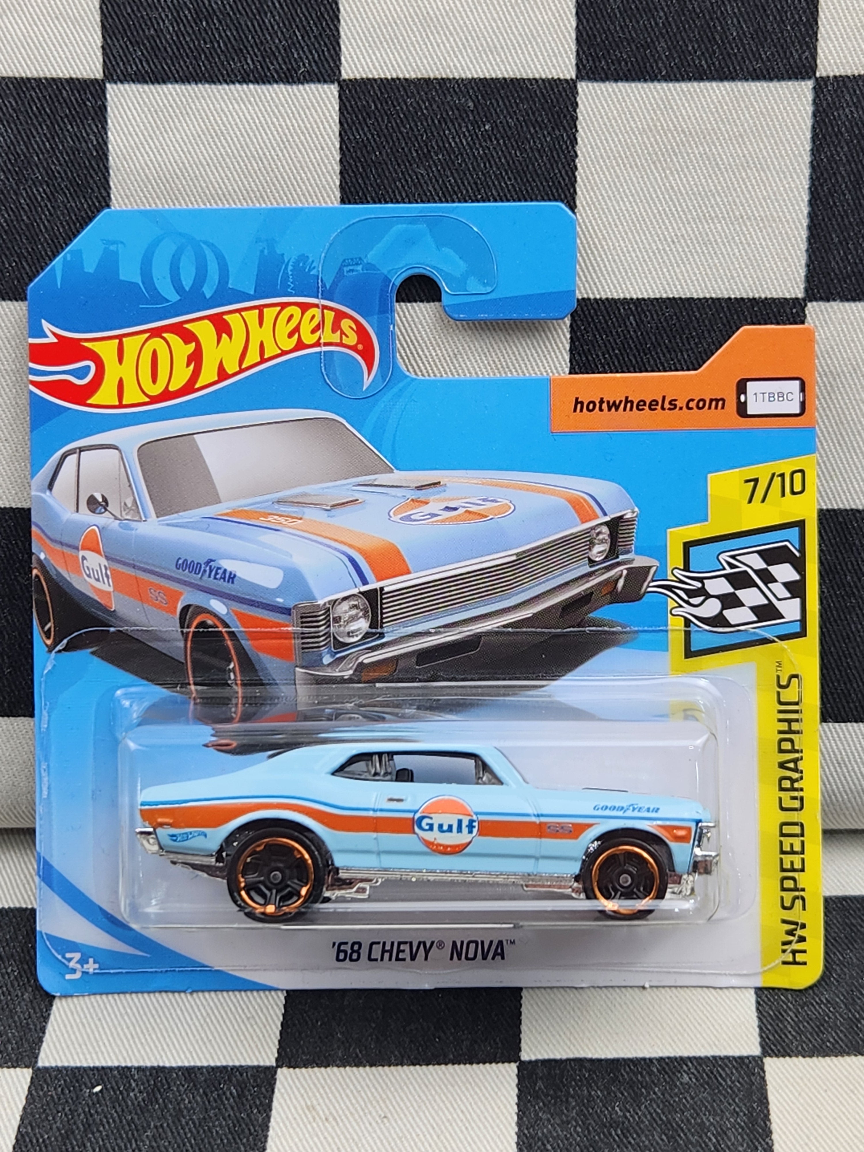 Hot Wheels 2019 Speed Graphics GULF 68 Chevy Nova SC