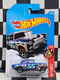 Hot Wheels 2018 Flames 55 Chevy Bel Air Gasser Blue