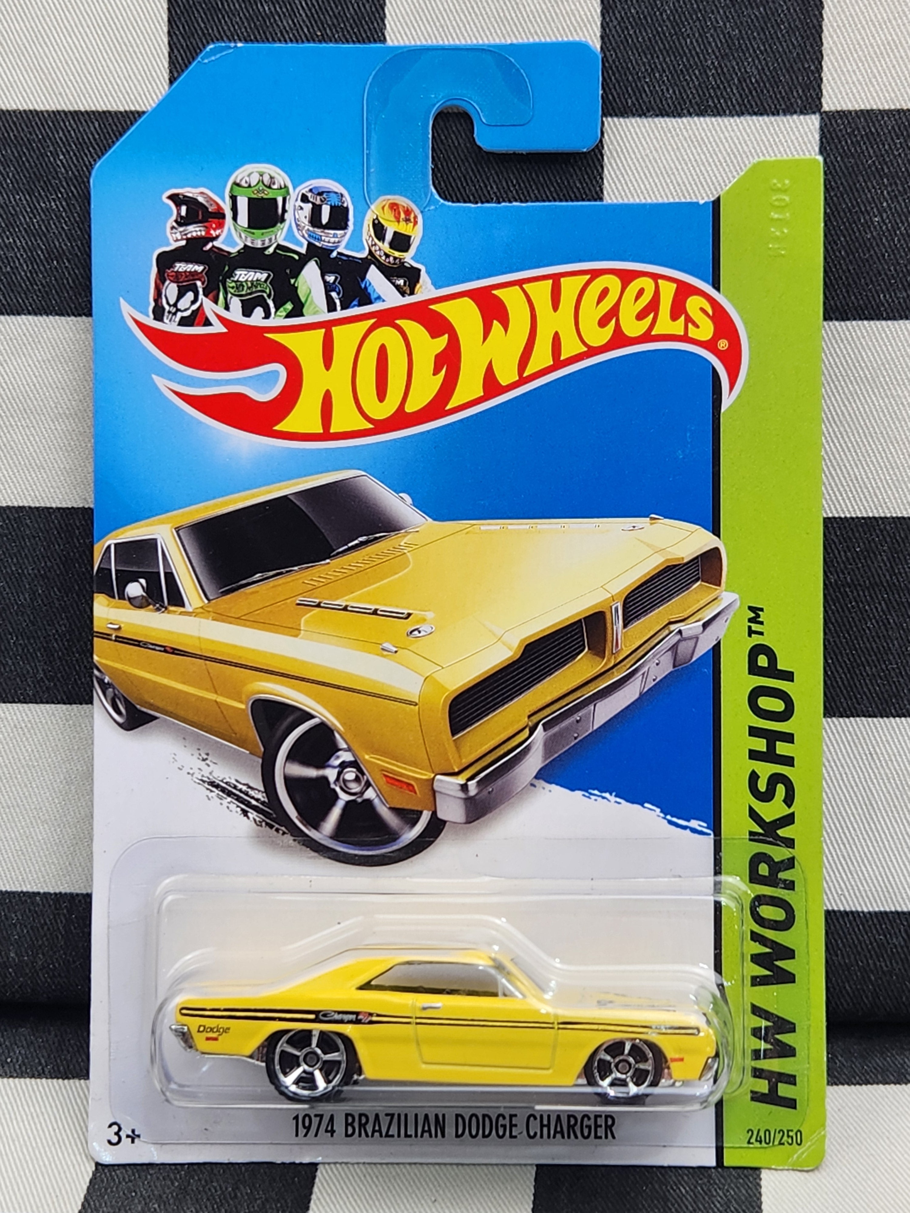 Hot Wheels 2014 Workshop 1974 Brazilian Dodge Charger Yellow