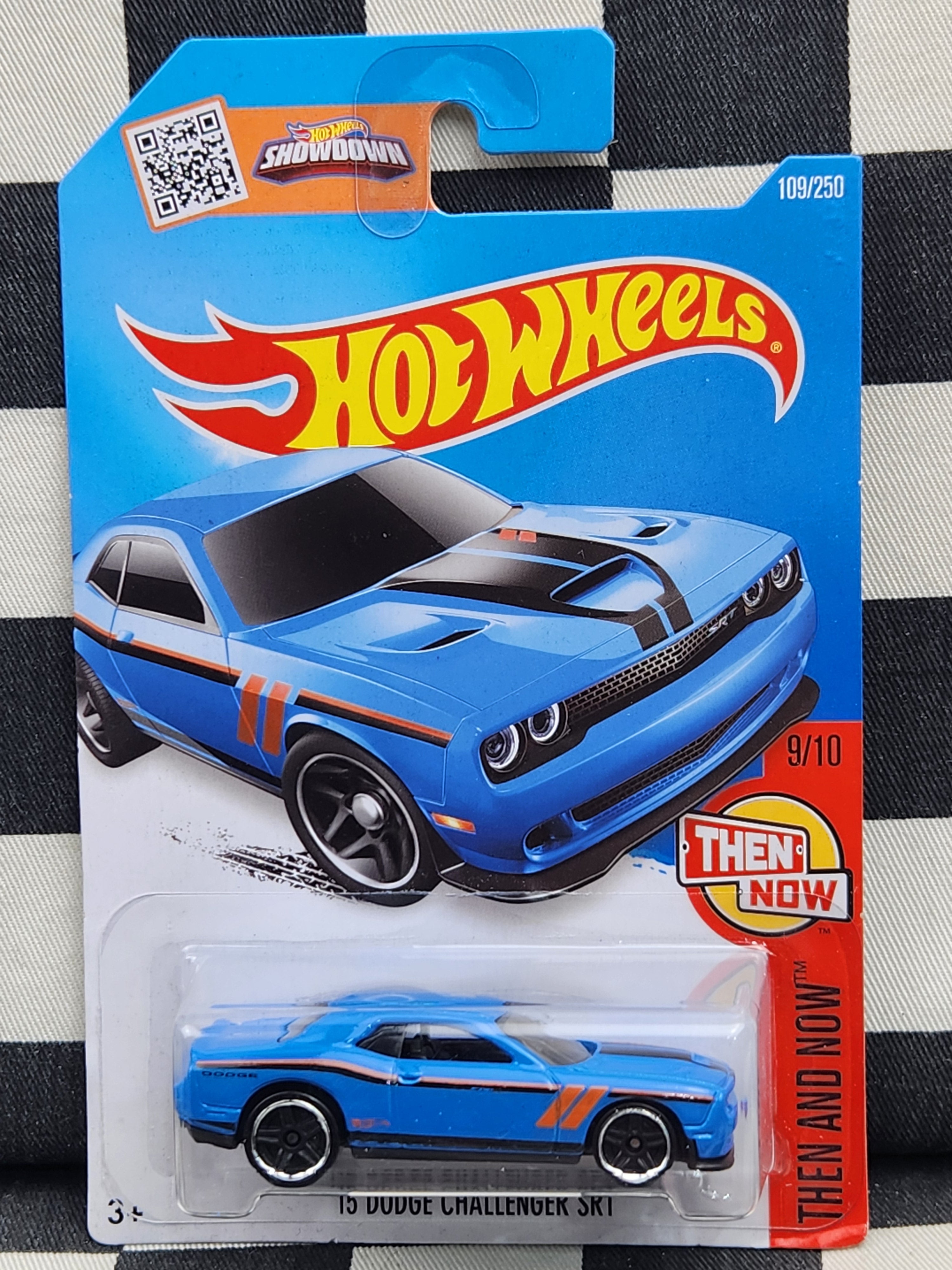 Hot Wheels 2016 Then & Now 15 Dodge Challenger SRT Blue