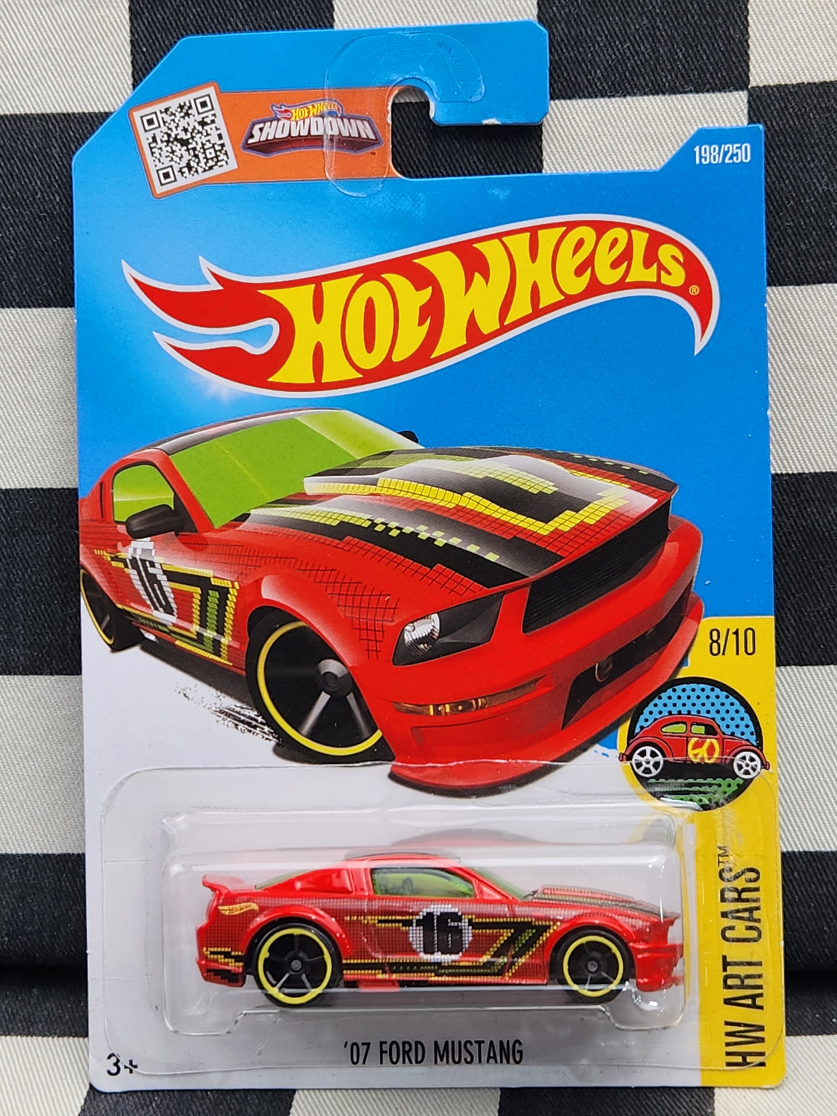 Hot Wheels 2016 Art Cars 07 Ford Mustang Red