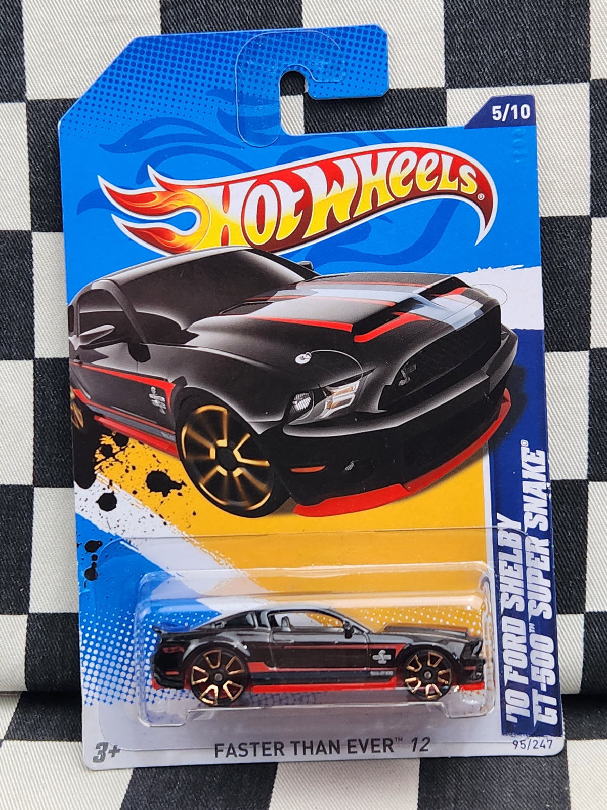 Hot Wheels 2012 Faster Than Ever 10 Ford Mustang Shelby GT500 Super Snake Black