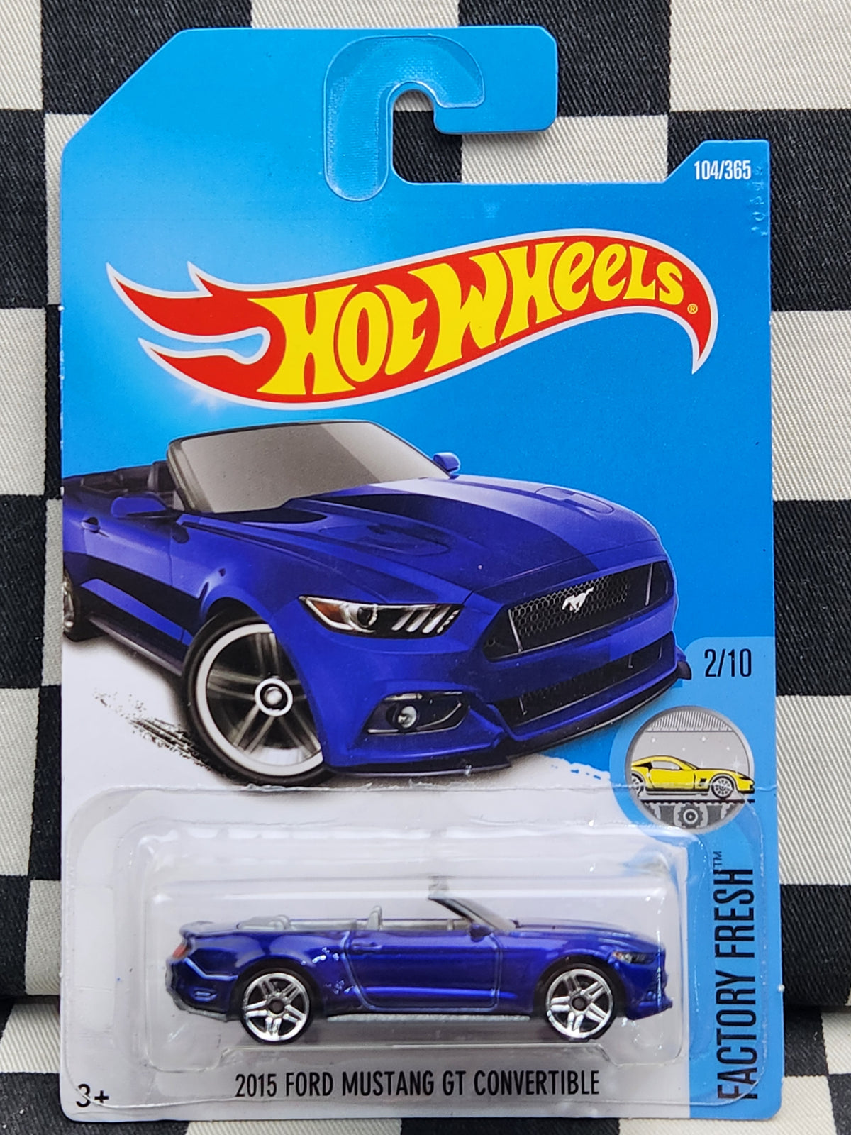 Hot Wheels 2018 Factory Fresh 2015 Ford Mustang GT Convertible Blue