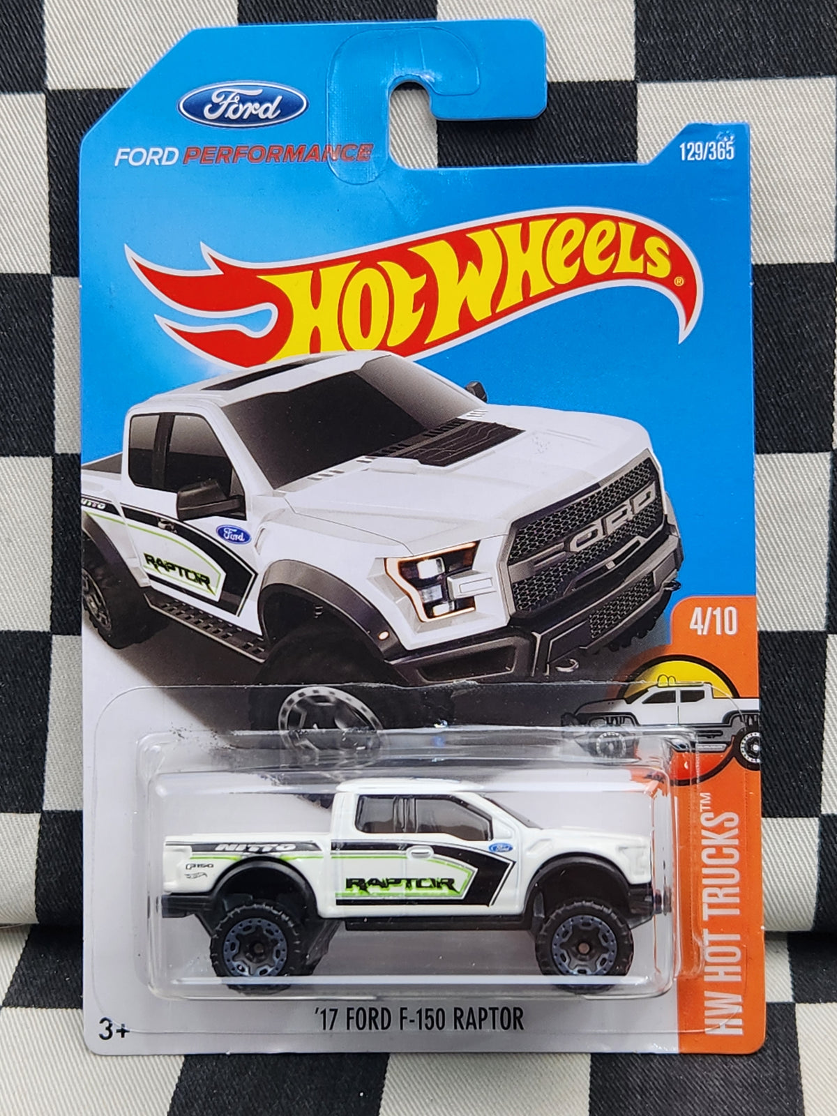 Hot Wheels 2018 Hot Trucks Ford Performance 17 Ford F150 Raptor White