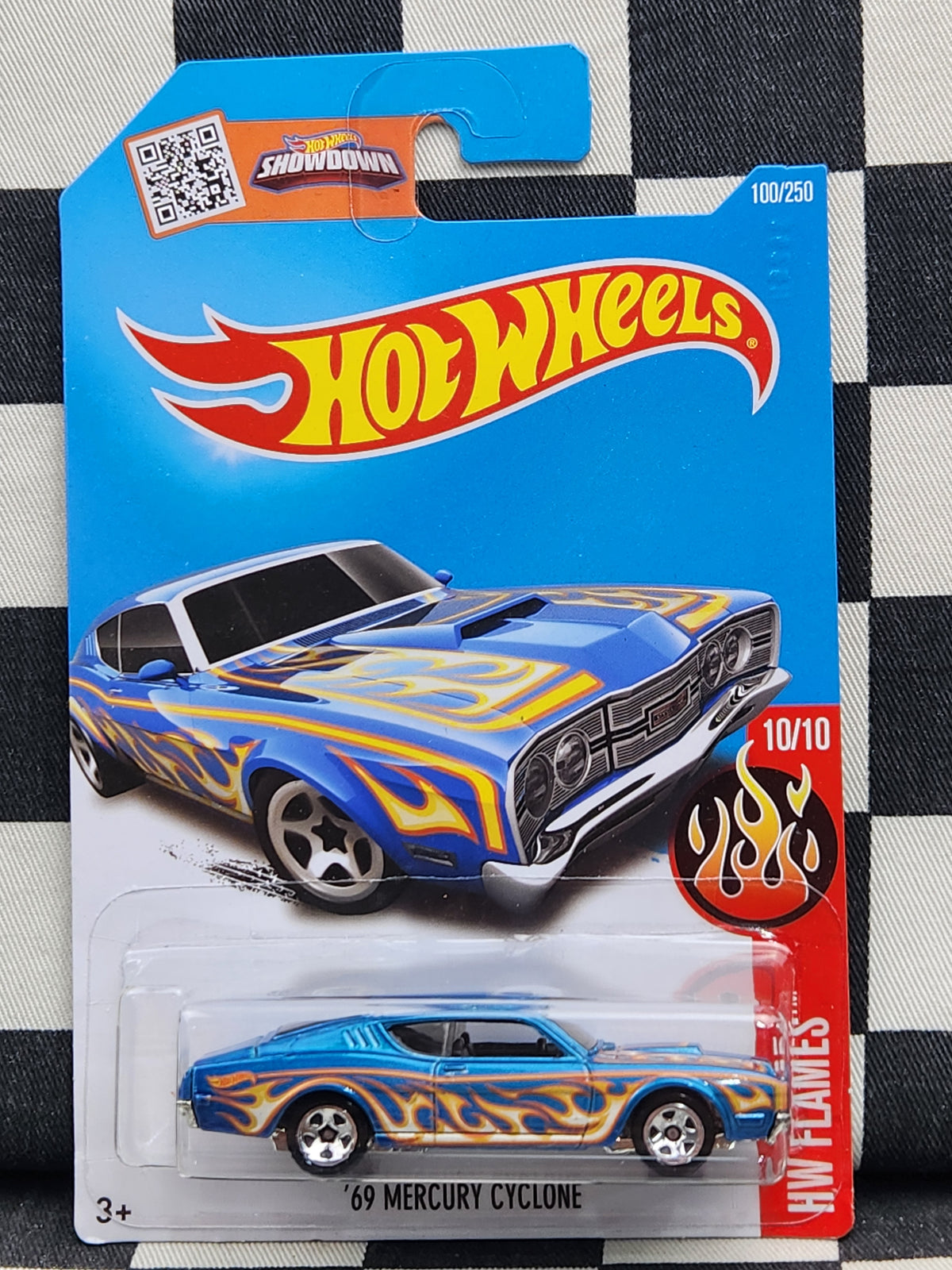 Hot Wheels 2016 Flames 69 Mercury Cyclone Blue