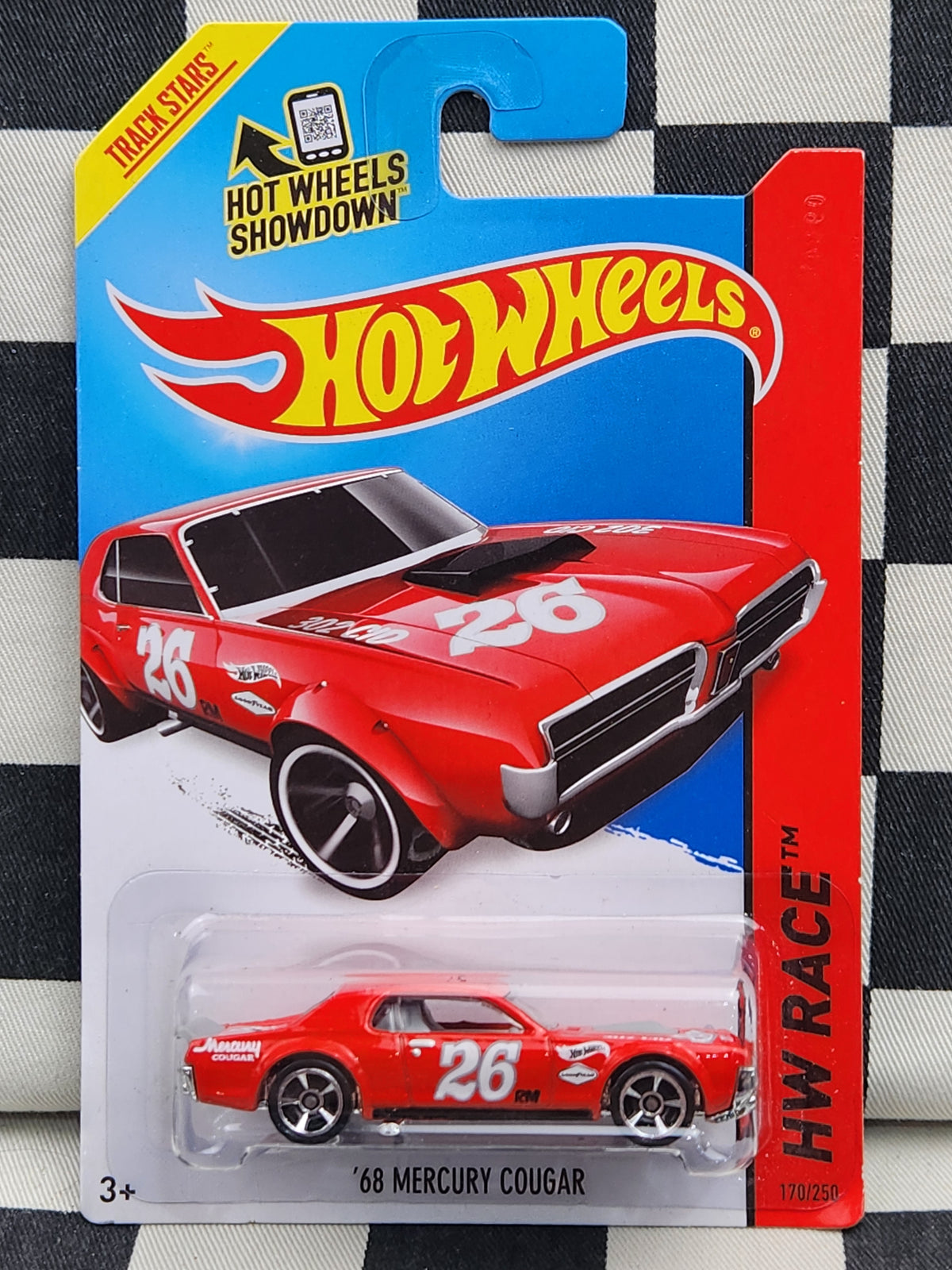 Hot Wheels 2014 Race 68 Mercury Cougar Red