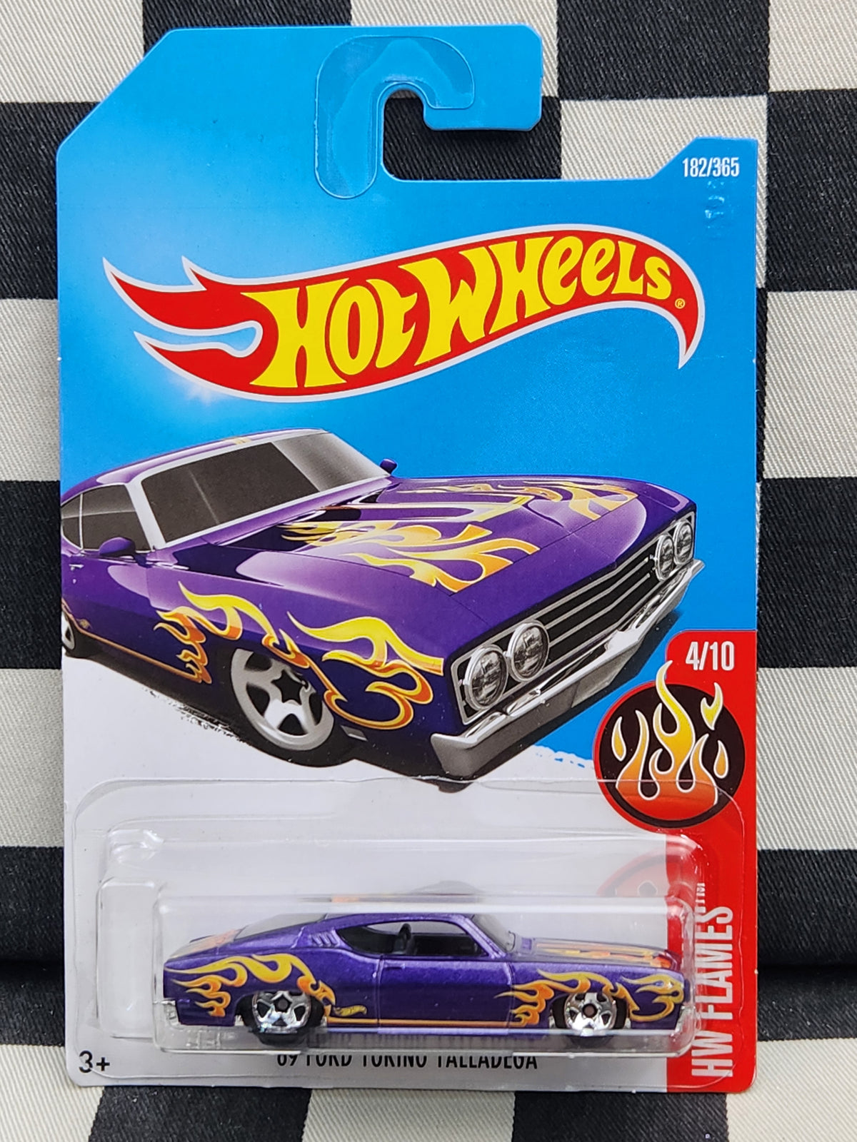 Hot Wheels 2018 Flames 69 Ford Torino Talladega Purple