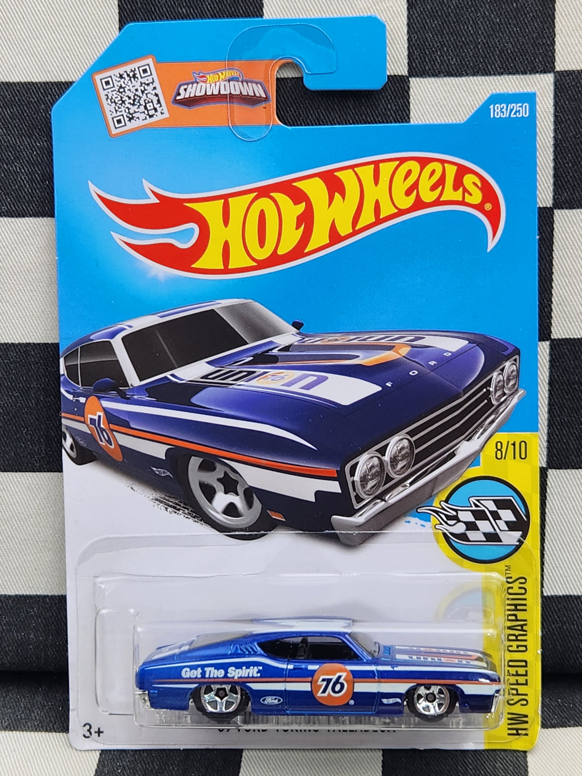 Hot Wheels 2016 Speed Graphics 69 Ford Torino Talladega Blue
