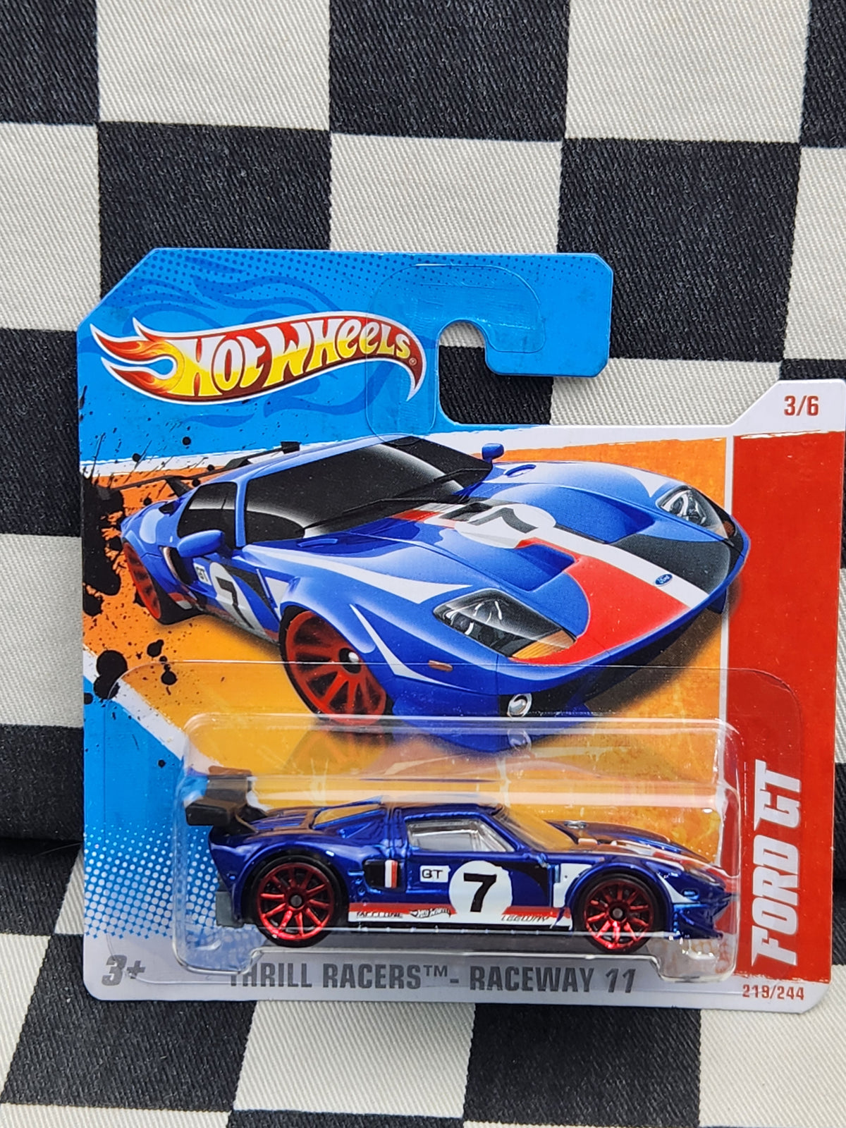 Hot Wheels 2011 Thrill Racers Ford GT Blue SC