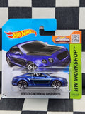 Hot Wheels 2015 Workshop Bentley Continental Supersports Blue SC