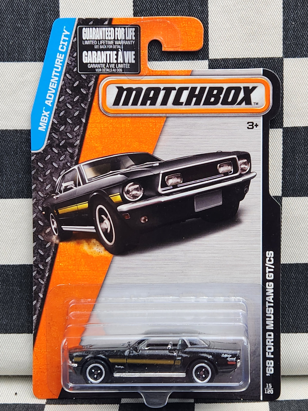 Matchbox Adventure City 68 Ford Mustang GT/CS Black