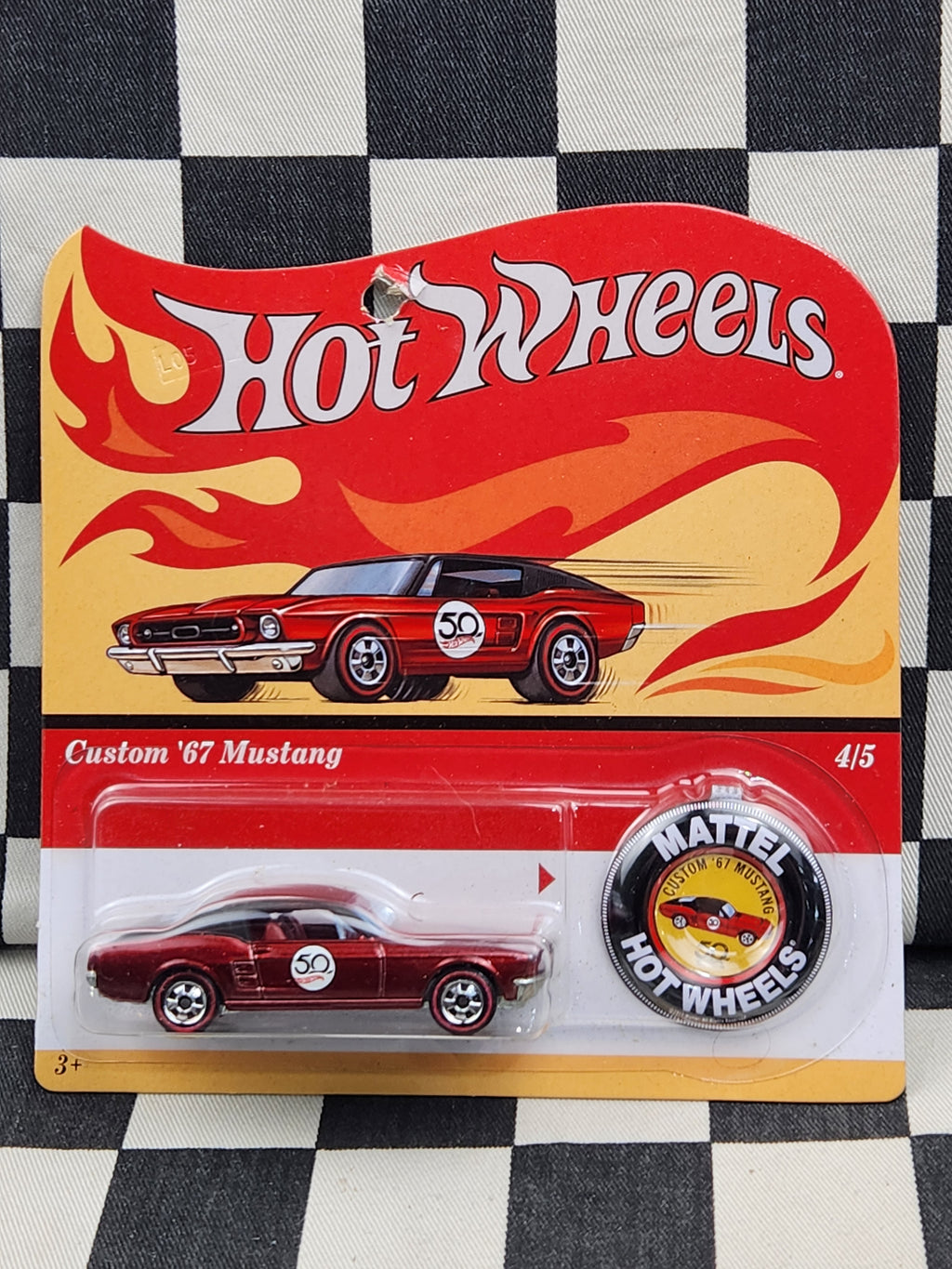 Hot Wheels 50th Anniversary Redline Cars Full Set 5 Mustang Barracuda Cougar Beetle Camaro