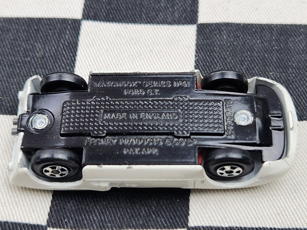 Vintage Loose Matchbox Ford GT Transitional Wheel Variant