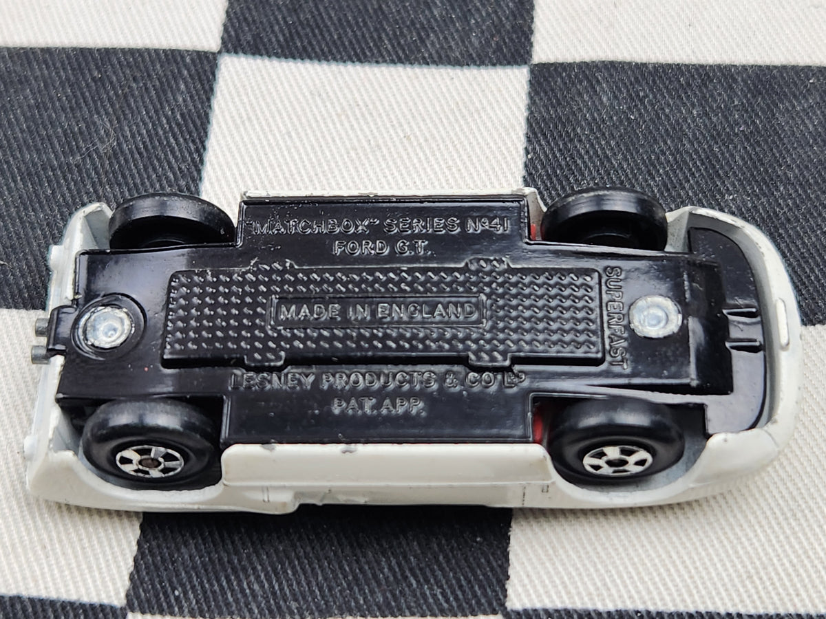 Vintage Loose Matchbox Ford GT Transitional Wheel Variant