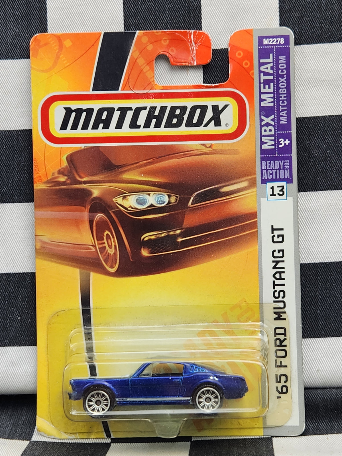Matchbox 2007 65 Ford Mustang GT Fastback Blue
