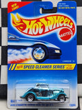 Hot Wheels 1995 Speed Gleamer Series 3 Window 34 Ford Coupe Hot Rod Chrome Blue