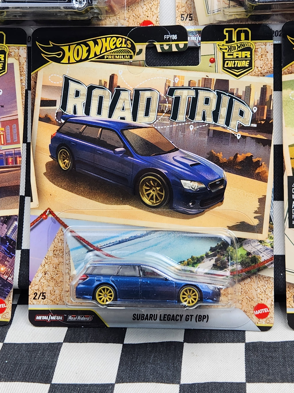 Hot Wheels Premium Road Trip Full Set 5 Cars Land Rover Subaru Legacy Chevy Nova Toyota Tacoma Mercedes G Class