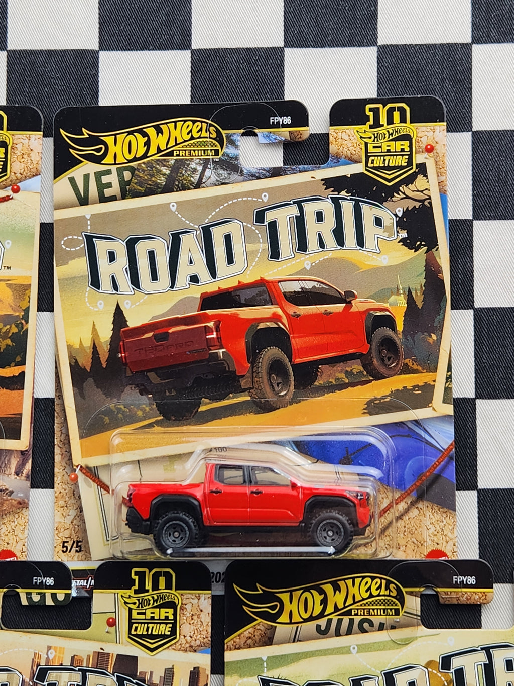 Hot Wheels Premium Road Trip Full Set 5 Cars Land Rover Subaru Legacy Chevy Nova Toyota Tacoma Mercedes G Class
