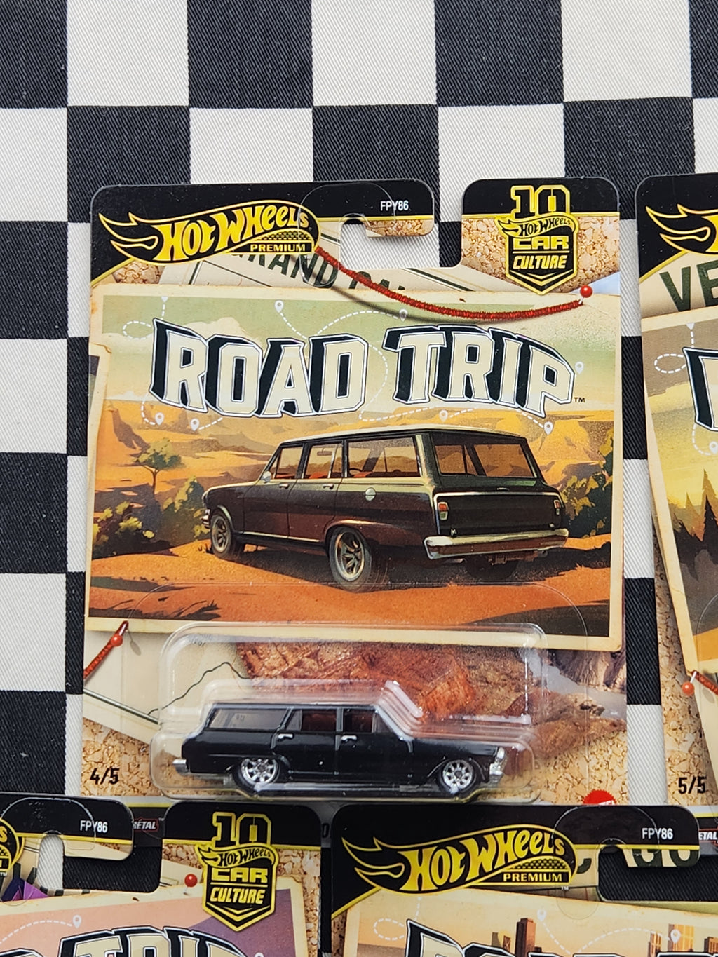 Hot Wheels Premium Road Trip Full Set 5 Cars Land Rover Subaru Legacy Chevy Nova Toyota Tacoma Mercedes G Class