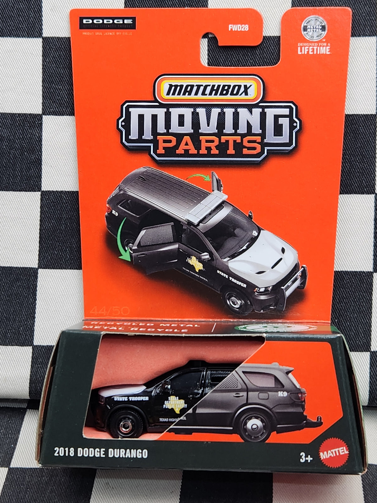 Matchbox Moving Parts 2018 Dodge Durango State Trooper Police