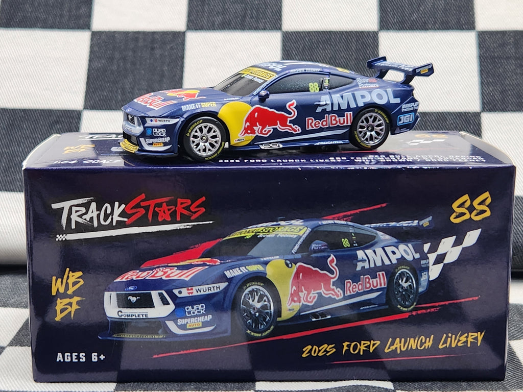 Track Stars 1:64 Red Bull Ampol #88 Ford Mustang 2025 Launch Livery Will Brown Broc Feeney