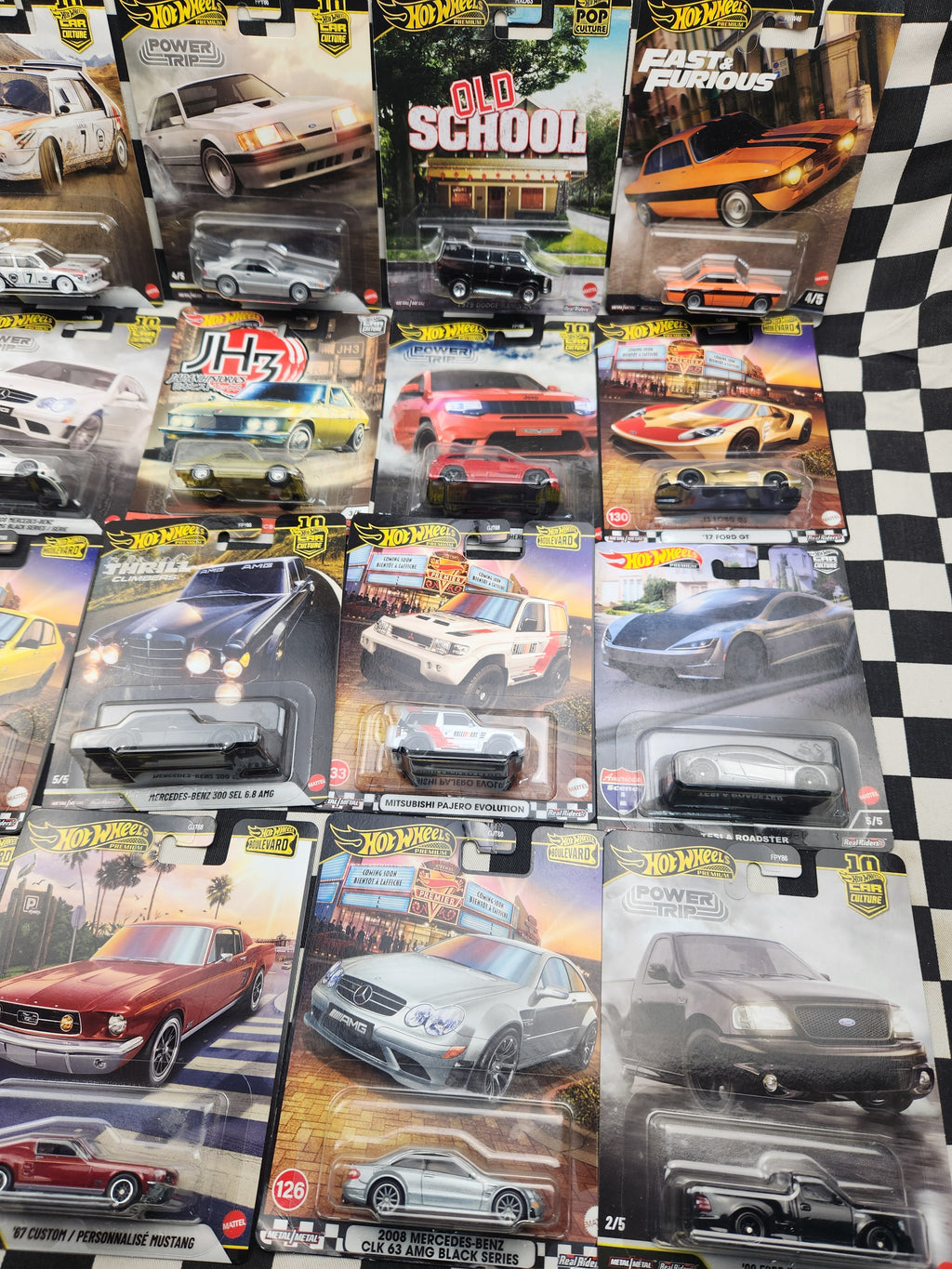 Hot Wheels Premium MEGA CLEARANCE BUNDLE #2 20 Cars  20 Rubber Tyre metal Chassis Premium range cars