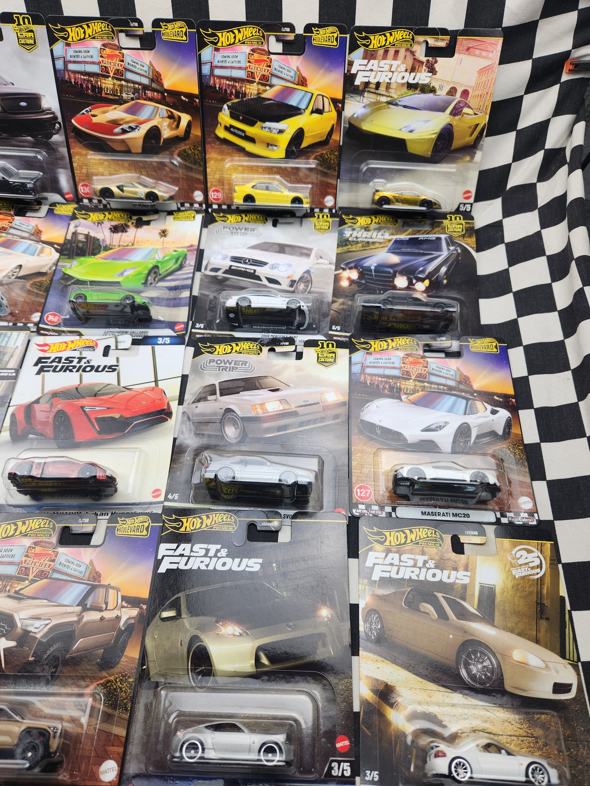 Hot Wheels Premium MEGA CLEARANCE BUNDLE #3 20 Cars  20 Rubber Tyre metal Chassis Premium range cars